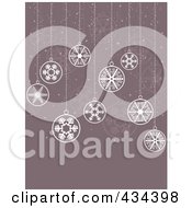 Royalty Free RF Clipart Illustration Of A Purple Snowflake Christmas Bauble Background