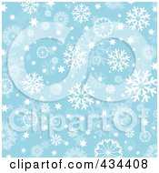 Royalty Free RF Clipart Illustration Of A Blue Snowflake And Star Pattern Background