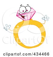 Royalty Free RF Clipart Illustration Of A Diamond Ring