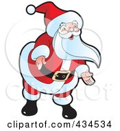 Poster, Art Print Of Santa Bending And Gesturing