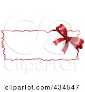 Poster, Art Print Of Christmas Bow Label