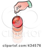 Royalty Free RF Clipart Illustration Of A Hand Playing With A Yo Yo