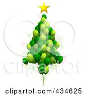 Poster, Art Print Of Green Balloon Christmas Tree