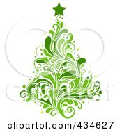 Poster, Art Print Of Leafy Green Christmas Tree