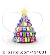 Poster, Art Print Of Patterned Ribbon Christmas Tree