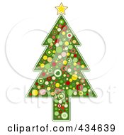 Poster, Art Print Of Circle Patterned Christmas Tree