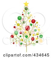 Royalty Free RF Clipart Illustration Of A Christmas Tree Of Colorful Circles