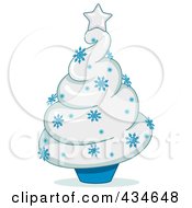 Poster, Art Print Of Blue And White Christmas Tree Cupcake