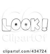 Royalty Free RF Clipart Illustration Of LOOK With A Pair Of Eyes 1 by Hit Toon