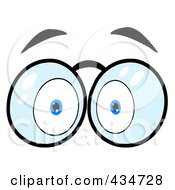 Royalty Free RF Clipart Illustration Of A Pair Of Eyes With Glasses by Hit Toon