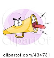 Royalty Free RF Clipart Illustration Of An Angry Megaphone 3