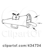 Royalty Free RF Clipart Illustration Of An Angry Megaphone 4