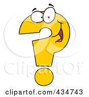 Royalty Free RF Clipart Illustration Of A Question Mark Character 1