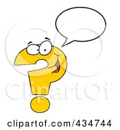 Royalty Free RF Clipart Illustration Of A Question Mark Character 2