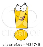 Poster, Art Print Of Exclamation Point Character - 2