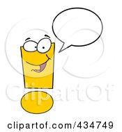 Royalty Free RF Clipart Illustration Of An Exclamation Point Character 3