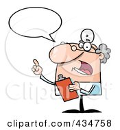 Royalty Free RF Clipart Illustration Of A Doctor Speaking