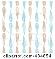 Royalty Free RF Clipart Illustration Of A Blue And White Water Droplet Pattern Background