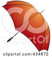 Royalty Free RF Clipart Illustration Of A Red Umbrella