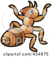 Royalty Free RF Clipart Illustration Of An Ant 3 by Lal Perera