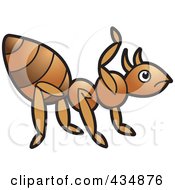 Royalty Free RF Clipart Illustration Of An Ant 1 by Lal Perera