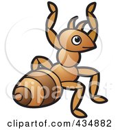 Royalty Free RF Clipart Illustration Of An Ant 2 by Lal Perera