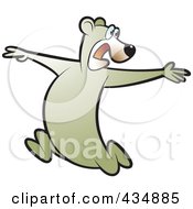 Royalty Free RF Clipart Illustration Of A Running Bear 1