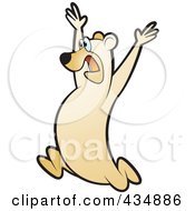 Royalty Free RF Clipart Illustration Of A Running Bear 4