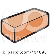Royalty Free RF Clipart Illustration Of A Brick by Lal Perera