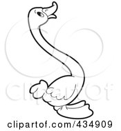 Poster, Art Print Of Outlined Duck - 3
