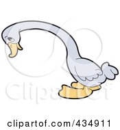 Royalty Free RF Clipart Illustration Of A White Duck 4