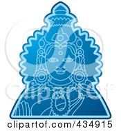 Poster, Art Print Of Blue Indian God - 1