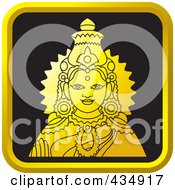 Royalty Free RF Clipart Illustration Of A Golden Indian God 1