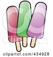 Poster, Art Print Of Three Popsicles