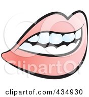 Poster, Art Print Of Female Mouth With Lips And Teeth