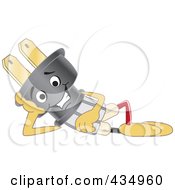 Electric Plug Mascot Reclined