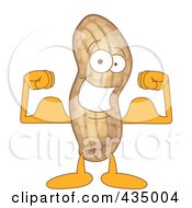 Peanut Mascot Flexing