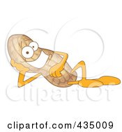 Poster, Art Print Of Peanut Mascot Reclined