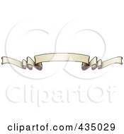 Royalty Free RF Clipart Illustration Of An Antique Ribbon Banner 6
