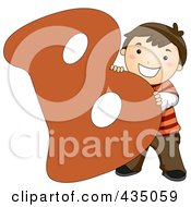 Poster, Art Print Of Kid Letter B With A Little Boy