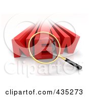 Poster, Art Print Of 3d Magnifying Glass Over The Red Word New