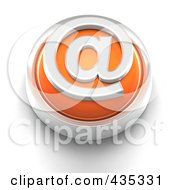 Poster, Art Print Of 3d Orange Email Button