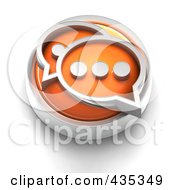 Poster, Art Print Of 3d Orange Chat Button
