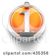 Royalty Free RF Clipart Illustration Of A 3d Orange I Button