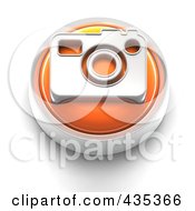 Poster, Art Print Of 3d Orange Camera Button