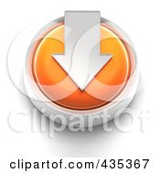 Poster, Art Print Of 3d Orange Download Button