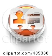 Royalty Free RF Clipart Illustration Of A 3d Orange ID Button