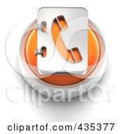 Royalty Free RF Clipart Illustration Of A 3d Orange Contacts Button by Tonis Pan