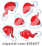 Royalty Free RF Clipart Illustration Of A Digital Collage Of Santa Hats 1