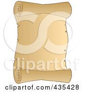 Royalty Free RF Clipart Illustration Of A Blank Antique Parchment Scroll 3